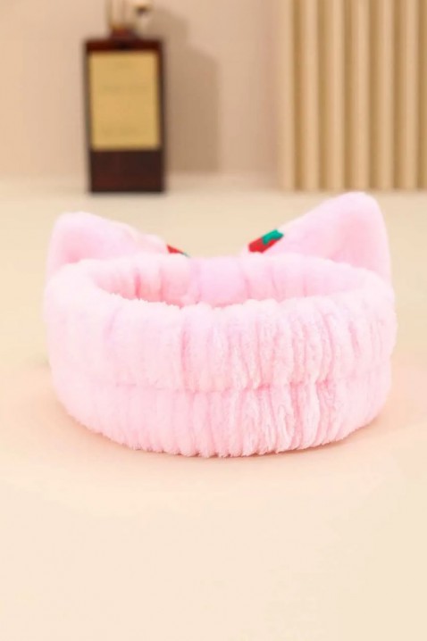 Bentiță cosmetică pentru păr cu fundă decorativă MAGLERIA PINK, Culoare: roz, IVET.RO - Reduceri de până la -80%