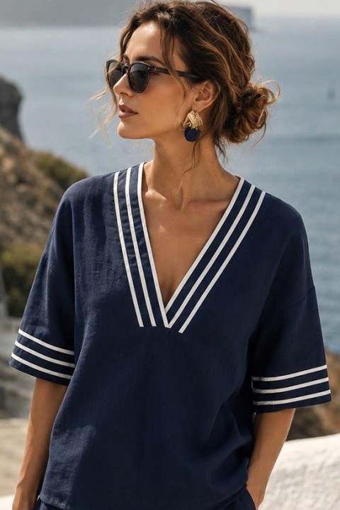 Set de vară pentru femei, format din două piese VANDORIA NAVY, Culoare: bleumarin, IVET.RO - Reduceri de până la -80%