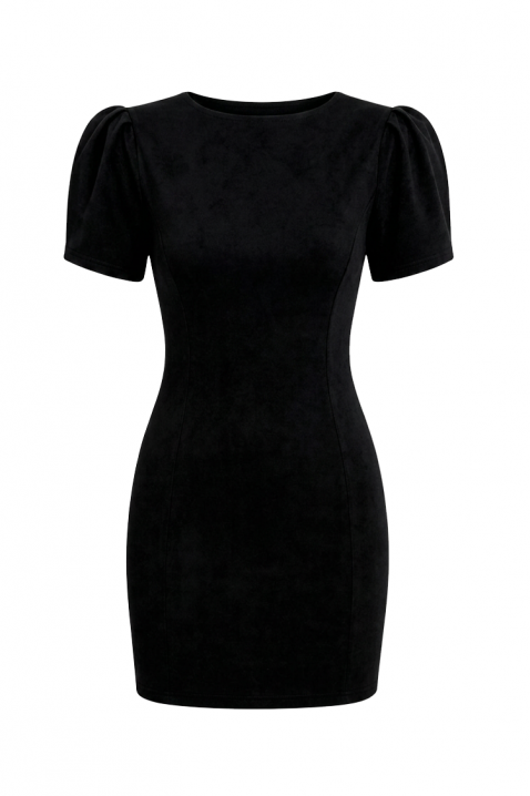 Rochie scurtă, cambrată, cu mâneci bufante SELORITA BLACK, Culoare: negru, IVET.RO - Reduceri de până la -80%