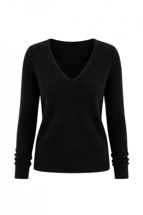 Pulover damă cambrat cu decolteu în V BAREMIA BLACK, Culoare: negru, IVET.RO - Reduceri de până la -80%