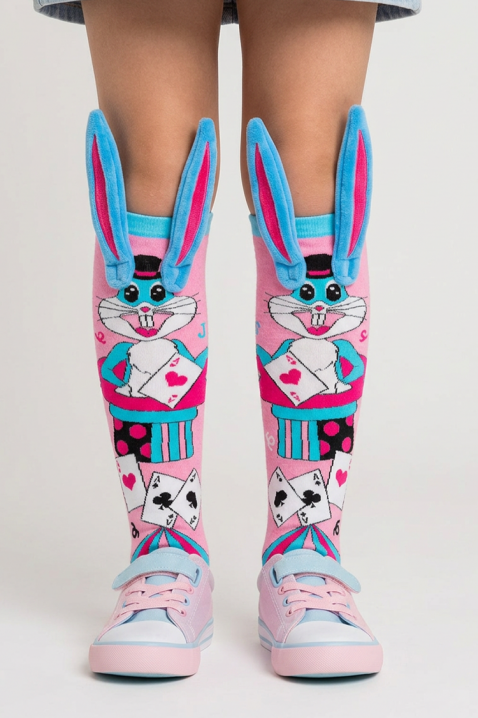 Șosete pentru copii cu imprimeu 3D iepuraș și urechi moi MAGIC BUNNY, Culoare: multicolor, IVET.RO - Reduceri de până la -80%