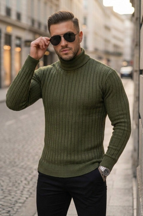Pulover bărbați RACHERO KHAKI, Culoare: khaki, IVET.RO - Reduceri de până la -80%