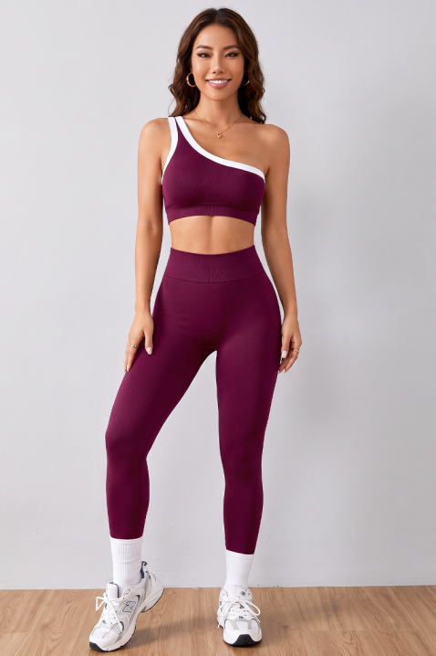Set sport modern de damă din două piese ROZAMUND BORDO, Culoare: bordo, IVET.RO - Reduceri de până la -80%
