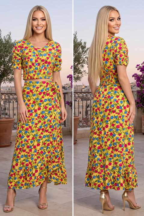 Set damă din două piese cu imprimeu floral ROSETA YELLOW, Culoare: galben, IVET.RO - Reduceri de până la -80%