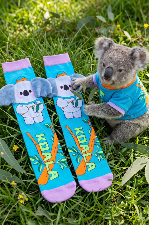 Șosete pentru copii cu imprimeu 3D de koala cu urechi moi HAPPY KOALA, Culoare: multicolor, IVET.RO - Reduceri de până la -80%