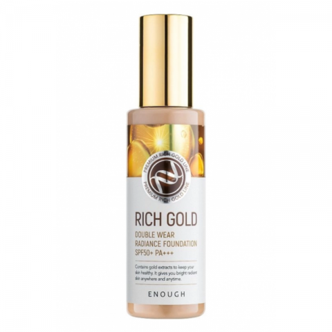 Enough Gold Face Foundation Rich Gold Double Wear Radiance Foundation SPF50+ PA+++ (13)IVET.RO - Reduceri de până la -80%