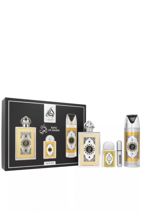 Set arabesc pentru bărbați Lattafa King Of Arabia Edp 100 ml + Edp 20 ml + Deodorant 200 mlIVET.RO - Reduceri de până la -80%