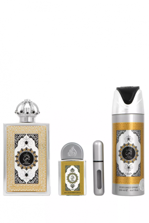 Set arabesc pentru bărbați Lattafa King Of Arabia Edp 100 ml + Edp 20 ml + Deodorant 200 mlIVET.RO - Reduceri de până la -80%
