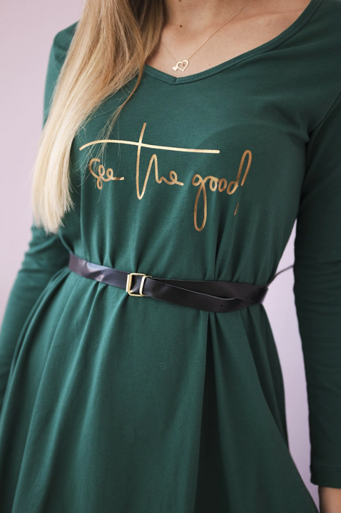 Rochie lungă asimetrică cu curea GERLANIA GREEN, Culoare: verde, IVET.RO - Reduceri de până la -80%