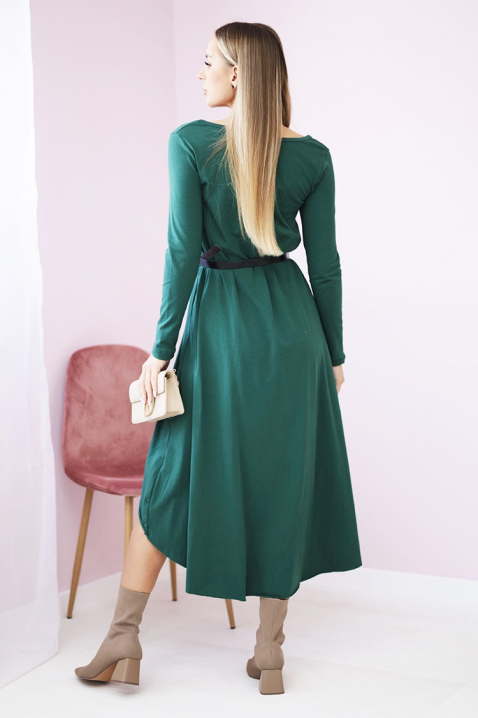 Rochie lungă asimetrică cu curea GERLANIA GREEN, Culoare: verde, IVET.RO - Reduceri de până la -80%