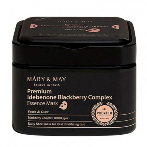 Mary&May Sheet masks with idebenone and blackberry complex Premium Idebenon Blackberry Complex EsIVET.RO - Reduceri de până la -80%