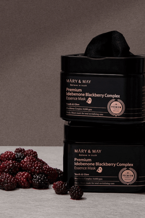 Mary&May Sheet masks with idebenone and blackberry complex Premium Idebenon Blackberry Complex EsIVET.RO - Reduceri de până la -80%