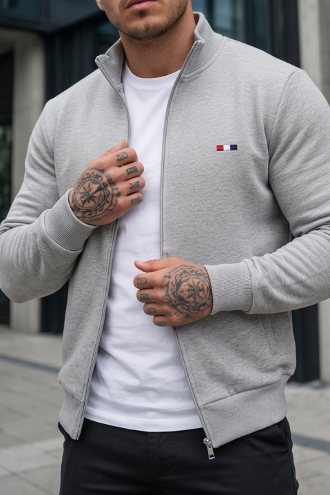 Hanorac bărbați NORONO LIGHT GREY, Culoare: gri deschis  , IVET.RO - Reduceri de până la -80%