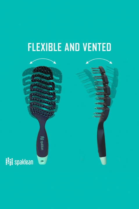 SPAKLEAN Anti-static vented brush for gentle hair care and styling Amazing Flex Brush, 1IVET.RO - Reduceri de până la -80%