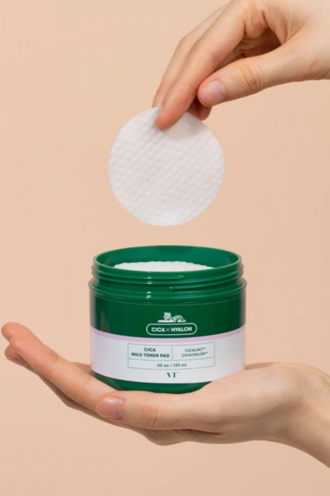 VT COSMETICS Cica Mild Toner Pad 60 pcsIVET.RO - Reduceri de până la -80%