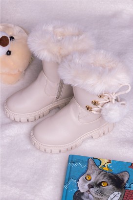botine pentru fată KARMELITA ECRU