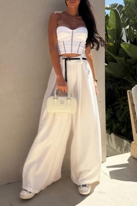 pantaloni OVELZA WHITE