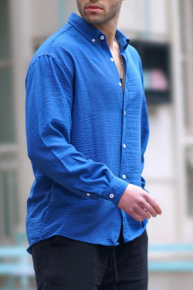 cămașă bărbați REVOLZO BLUE