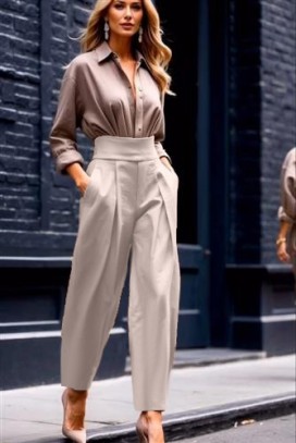 pantaloni BRIANTA BEIGE
