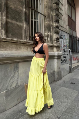 fustă EVEZRA YELLOW