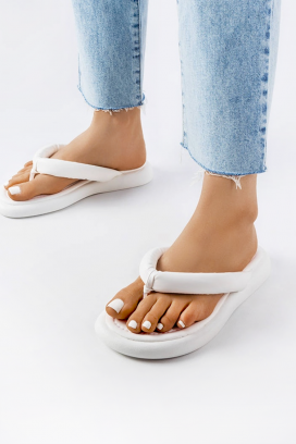 papuci damă USBERZA WHITE