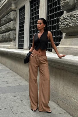 pantaloni ALERGIYA BROWN