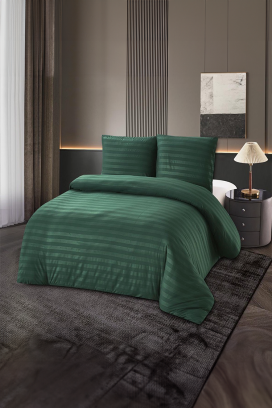 lenjerie de pat KRONESA GREEN 160x200 cm bumbac - 3 piese