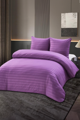 lenjerie de pat KRONESA LILA 200x220 cm bumbac - 3 piese