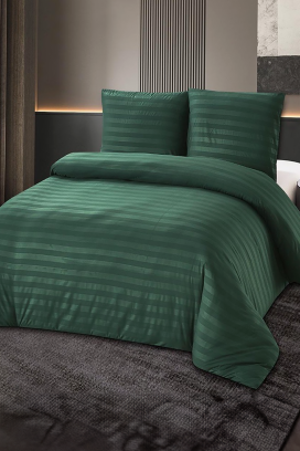 lenjerie de pat KRONESA GREEN 200x220 cm bumbac - 3 piese