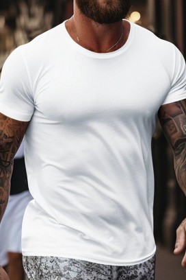 tricou bărbaț BEPODO WHITE