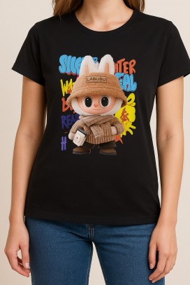 tricou LABUBU HAT BLACK