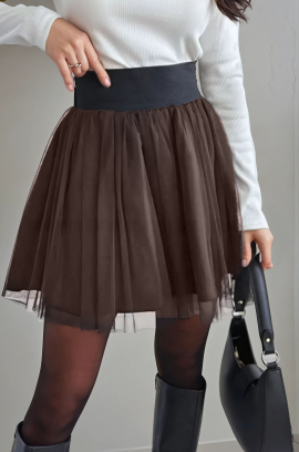 fustă SARTELFA BROWN