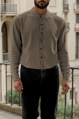 cămașă bărbați TERENTO KHAKI