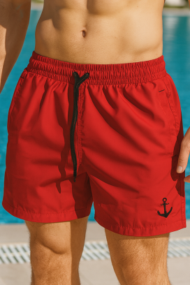 pantaloni scurți de înot bărbați BREJO RED