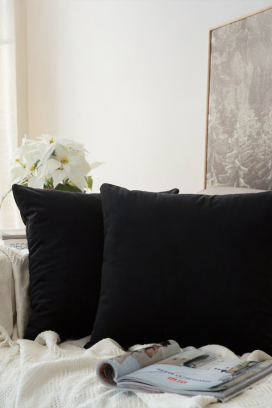 față de pernă FLOMEJA BLACK 40х40 cm