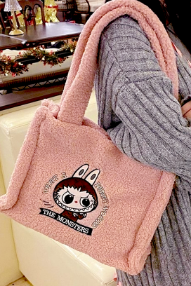 geantă de damă LABUBU MONSTERS PINK
