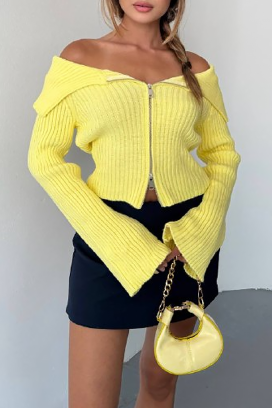 cardigan TREMORDA YELLOW