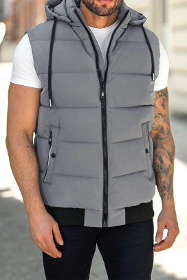 vestă bărbați MAKROZO GREY