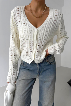cardigan GLODENA WHITE