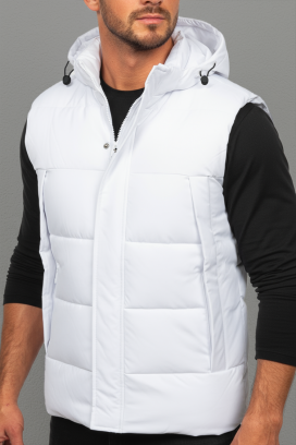 vestă bărbați KONEKTO WHITE