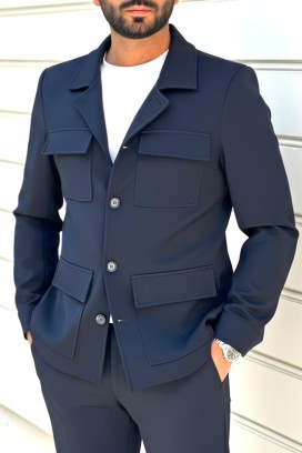 palton bărbați KARMOLO NAVY