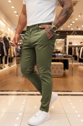 pantaloni bărbați MALROVO KHAKI