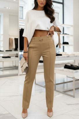 pantaloni MELKORDA BEIGE