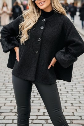 palton KRENINA BLACK