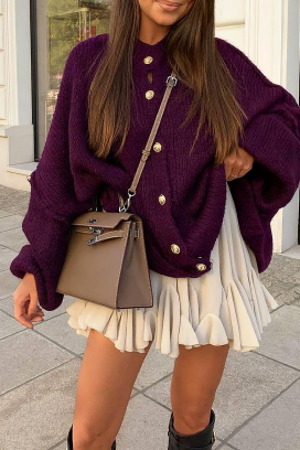 cardigan NIVELZA PURPLE