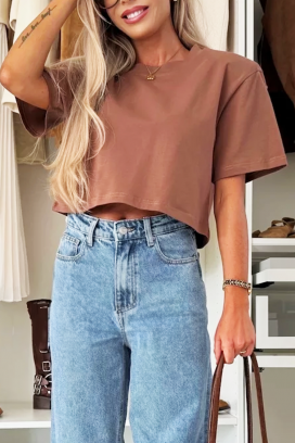tricou LIODELGA BROWN