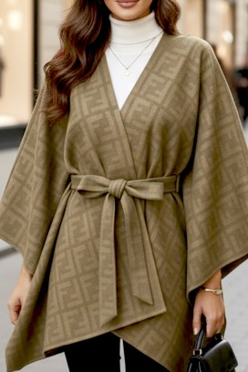 poncho DERLONDA BEIGE