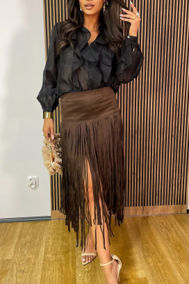 fustă DERMINDA BROWN