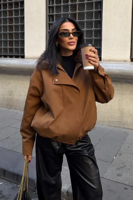 geacă DEGRITA BROWN