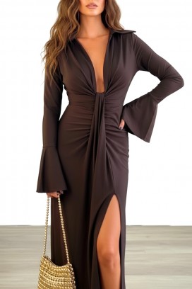 rochie SANFUKSA BROWN